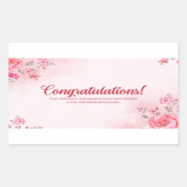 おめでとうシール 長方形シール