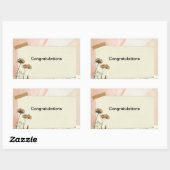 おめでとうシール 長方形シール (シート)