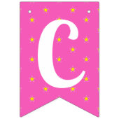 おめでとうスすごいラードピンク編集可能な写真名(年) バンティングフラッグ (第1の旗)