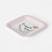 おめでとうスエレガントラードピンククラス2025卒業 ペーパープレート (傾斜あり)