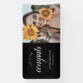 おめでとうスクリプト写真の卒業 横断幕 (縦)