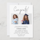 おめでとうスクリプト2写真2022卒業パーティー 招待状 (正面)