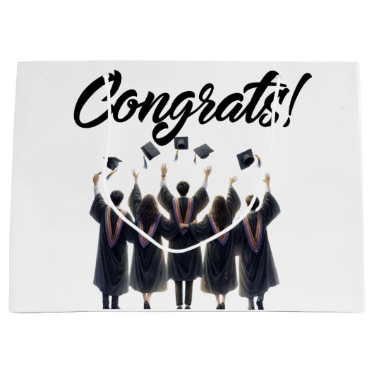 おめでとうスクールグラード ラージペーパーバッグ (正面)
