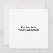 おめでとうスター漫画踊りユニコーンユーモアカード カード (裏面)