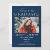 おめでとうスフェイクシルバーグリッターブルー 案内状 (正面)