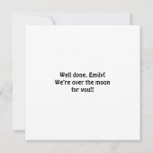 おめでとうスマーおもしろいティ猫マンガ カード (裏面)