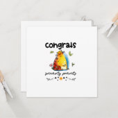 おめでとうスマーおもしろいティ猫マンガ カード (正面/裏面インサイチュ)