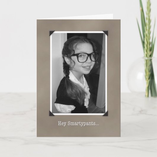 おめでとうスマートおもしろいパンツ卒業カード カード (正面)