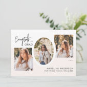 おめでとうスモダンクリプト3フォトコラージュ卒業 案内状 (スタンド正面)