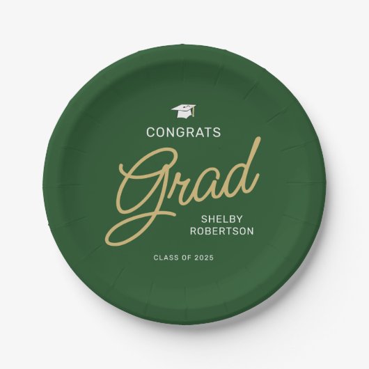 おめでとうスモダント卒業スクリプト ペーパープレート (正面)