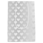 おめでとうス結婚ホワイトハート ミディアムペーパーバッグ (裏面)