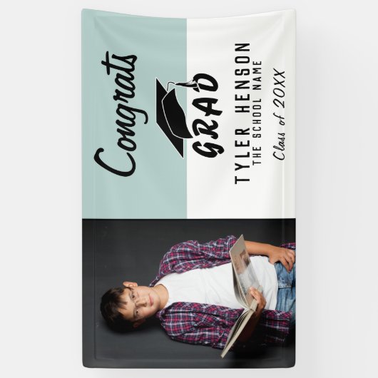 おめでとうズグラッドブルーフォト卒業パーティー 横断幕 (縦)