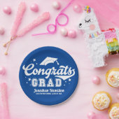 おめでとうズグラッドブルー卒業パーティー ペーパープレート (パーティー)