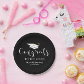 おめでとうズザグラッドキャップシック卒業 ペーパープレート (パーティー)