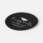 おめでとうズザグラッドキャップシック卒業 ペーパープレート (アングル)