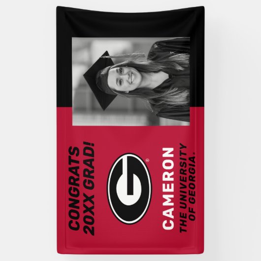 おめでとうズジョージア大学グラッド-フォト 横断幕 (縦)