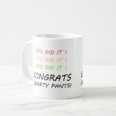 おめでとうズスマートパンツ卒業マグ コーヒーマグカップ (正面左)