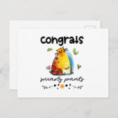 おめでとうズスマートパンツ漫画キャット ポストカード (正面/裏面)