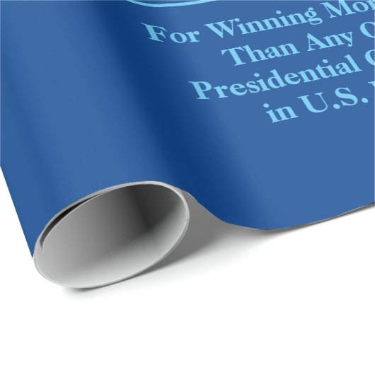 おめでとうズ社長，バイデン氏最多投票者ブルー ラッピングペーパー (ロールコーナー)