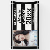 おめでとうズ2022年写真卒業白黒 横断幕 (縦)