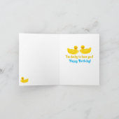 おめでとうダッキー ワンバースデーカード カード (内部)