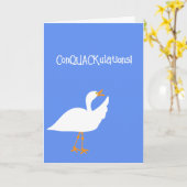 おめでとうダックカード カード (黄色い花)