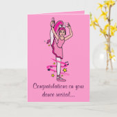 おめでとうダンスの発表会 カード (黄色い花)