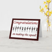 おめでとうチアリーダーチーム応援チーム カード (黄色い花)