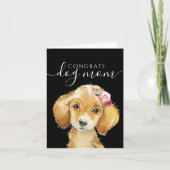 おめでとうドッグママグリーティングカード カード (正面)
