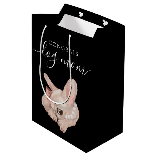 おめでとうドッグママ抱き枕 ミディアムペーパーバッグ (裏面アングル)