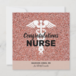 おめでとうナースバラ金ゴールドグリッター卒業 カード