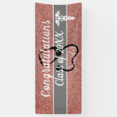 おめでとうナース卒業バラカスタム金ゴールド 横断幕 (縦)