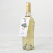 おめでとうニューホームお祝いワインラベル ボトルネックタグ (アングル)