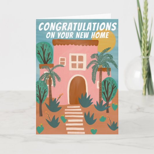 おめでとうニューホームアドビハウスサボスカスタム カード (正面)