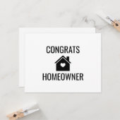 おめでとうニューホームオーナーエステ実在ート カード (正面/裏面インサイチュ)