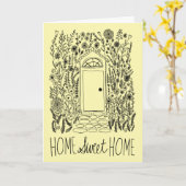 おめでとうニューホームスイートガーデンドアカスタム カード (黄色い花)