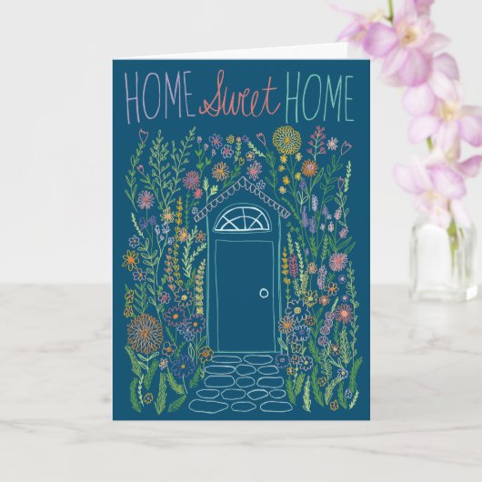 おめでとうニューホームスイートガーデンドアカスタム カード (蘭)