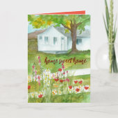 おめでとうニューホームスイートホームレッドポピー カード (正面)