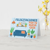 おめでとうニューホームフェリシタシオネヌエヴァカーサ カード (黄色い花)