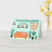 おめでとうニューホームフェリシタシオネヌエヴァカーサ カード (黄色い花)