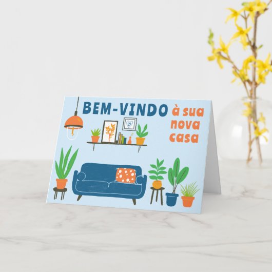 おめでとうニューホームベヴィンドアサノバカーサ カード (黄色い花)