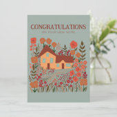 おめでとうニューホーム引っ越し祝いパーティーファームハウス カード (スタンド正面)