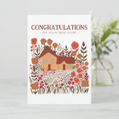 おめでとうニューホーム引っ越し祝いパーティーファームハウス カード (スタンド正面)