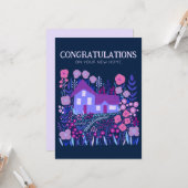 おめでとうニューホーム引っ越し祝いパーティーファームハウス カード (正面/裏面インサイチュ)