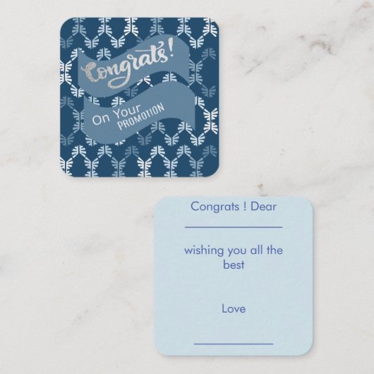 おめでとうノートカードのプロモーション ノートカード (正面/裏面)