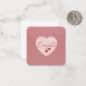 おめでとうノートカードの婚約 ノートカード (正面/裏面インサイチュ)