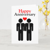 おめでとうハッピーアニバーサリーゲイテーマ カード (黄色い花)