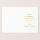 おめでとうバレエダンサー金ゴールド紙吹雪カード 箔カード (内部)