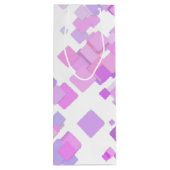 おめでとうパステルパープルジオメトリック抽象芸術 ワインギフトバッグ (裏面)