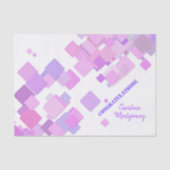 おめでとうパステルパープルジオメトリック抽象芸術 薄葉紙 (正面)